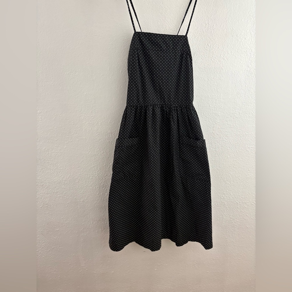 Insight polka dot crisscross back dress size 4 100% cotton